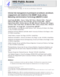 Cover page: Clinical trial management of participant recruitment, enrollment, engagement, and retention in the SMART study using a Marketing and Information Technology (MARKIT) model