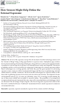 Cover page: How Sensors Might Help Define the External Exposome