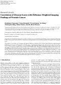 Cover page: Correlation of Gleason Scores with Diffusion-Weighted Imaging Findings of Prostate Cancer