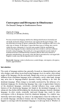 Cover page: Convergence and Divergence in Obsolescence: On Sound Change in Southeastern Pomo