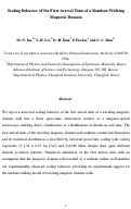 Cover page: Scaling Behavior of the First Arrival Time of a Random-Walking Magnetic Domain