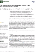 Cover page: The Effect of Broccoli Sprout Extract on Seasonal Grass Pollen-Induced Allergic Rhinitis