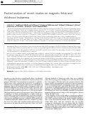 Cover page: Pooled analysis of recent studies on magnetic fields and childhood leukaemia