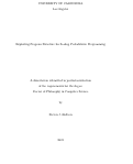 Cover page: Exploiting Program Structure for Scaling Probabilistic Programming