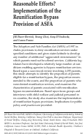 Cover page: Reasonable efforts? Implementation of the reunification bypass provision of ASFA.