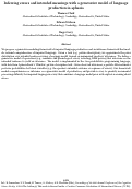 Cover page: Inferring errors and intended meanings with a generative model of language production in aphasia