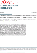 Cover page: SRPK1 acetylation modulates alternative splicing to regulate cisplatin resistance in breast cancer cells