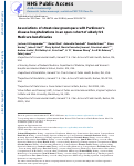 Cover page: Associations of street-view greenspace with Parkinsons disease hospitalizations in an open cohort of elderly US Medicare beneficiaries.