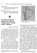 Cover page: An Incised Soapstone Object from Johnson's Landing, Santa Catalina Island, California