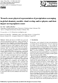 Cover page: Toward a more physical representation of precipitation scavenging in global chemistry models: cloud overlap and ice physics and their impact on tropospheric ozone