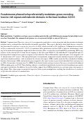 Cover page: Pseudomonas phaseolicola preferentially modulates genes encoding leucine-rich repeat and malectin domains in the bean landrace G2333