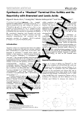 Cover page: Synthesis of a “Masked” Terminal Zinc Sulfide and Its Reactivity with Brønsted and Lewis Acids