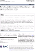 Cover page: Periarticular blast wounds without fracture a prospective case series