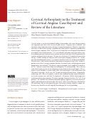 Cover page: Cervical Arthroplasty in the Treatment of Cervical Angina: Case Report and Review of the Literature