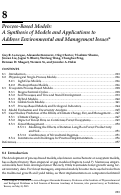 Cover page: Process-Based Models: A Synthesis of Models and Applications to Address Environmental and Management Issues