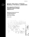 Cover page: Intercomparison of Numerical Simulation Codes for Geologic Disposal of CO2