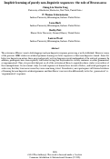 Cover page: Implicit learning of purely non-linguistic sequences: the role of Brocas area