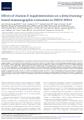 Cover page: Effects of vitamin D supplementation on a deep learning-based mammographic evaluation in SWOG S0812.