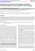 Cover page: Randomized Algorithm for Determining Stabilizing Parameter Regions for General Delay Control Systems