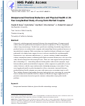 Cover page: Interpersonal Emotional Behaviors and Physical Health: A 20-Year Longitudinal Study of Long-Term Married Couples