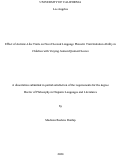 Cover page: Effect of Autistic-Like Traits on Novel Second Language Phonetic Trait Imitation Ability in Children with Varying Autism Quotient Scores