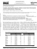 Cover page: Complete mitochondrial genome of blunt-snouted lenok Brachymystax tumensis (Salmoniformes, Salmonidae)