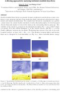 Cover page: A filtering approach for analyzing turbulent stratified shear flows