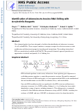 Cover page: Identification of Adenosine-to-Inosine RNA Editing with Acrylonitrile Reagents