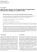 Cover page: Ankle Fracture Surgery on a Pregnant Patient Complicated by Intraoperative Emergency Caesarian Section