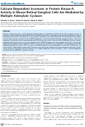Cover page: Calcium-Dependent Increases in Protein Kinase-A Activity in Mouse Retinal Ganglion Cells Are Mediated by Multiple Adenylate Cyclases