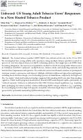 Cover page: Unboxed: US Young Adult Tobacco Users’ Responses to a New Heated Tobacco Product