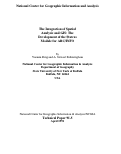 Cover page: The Integration of Spatial Analysis and GIS: The Development of the Statcas Module for ARC/INFO (91-5)