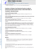 Cover page: Predictors of Primary Care Physician Practice Location in Underserved Urban or Rural Areas in the United States