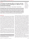 Cover page: Concordant and opposing effects of climate and land-use change on avian assemblages in California’s most transformed landscapes