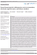 Cover page: Neural‐hematopoietic‐inflammatory axis in nonsmokers, electronic cigarette users, and tobacco smokers