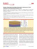 Cover page: Surface Chemically Switchable Ultraviolet Luminescence from Interfacial Two-Dimensional Electron Gas