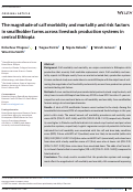 Cover page: The magnitude of calf morbidity and mortality and risk factors in smallholder farms across livestock production systems in central Ethiopia