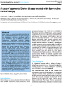 Cover page: A case of segmental Darier disease treated with doxycycline monotherapy