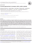 Cover page: Current approaches to measure nitric oxide in plants