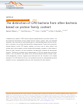 Cover page: The distinction of CPR bacteria from other bacteria based on protein family content