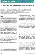 Cover page: The island cotton NBS‐LRR gene GbaNA1 confers resistance to the non‐race 1 Verticillium dahliae isolate Vd991