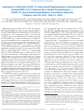 Cover page: Laboratory-Confirmed COVID-19–Associated Hospitalizations Among Adults During SARS-CoV-2 Omicron BA.2 Variant Predominance — COVID-19–Associated Hospitalization Surveillance Network, 14 States, June 20, 2021–May 31, 2022