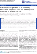 Cover page: Nutraceutical augmentation of circulating endothelial progenitor cells and hematopoietic stem cells in human subjects