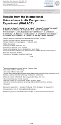 Cover page: Results from the International Halocarbons in Air Comparison Experiment (IHALACE)