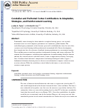 Cover page: Chapter 9 Cerebellar and Prefrontal Cortex Contributions to Adaptation, Strategies, and Reinforcement Learning