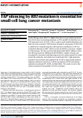 Cover page: YAP silencing by RB1 mutation is essential for small-cell lung cancer metastasis.