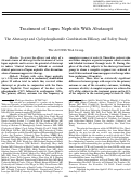 Cover page: Abatacept for lupus nephritis: Alternative definitions of complete response support conflicting conclusions