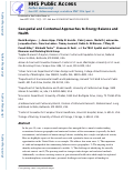 Cover page: Geospatial and Contextual Approaches to Energy Balance and Health.