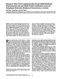 Cover page: Mutants in three novel complementation groups inhibit membrane protein insertion into and soluble protein translocation across the endoplasmic reticulum membrane of Saccharomyces cerevisiae.