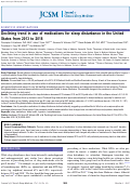 Cover page: Declining trend in use of medications for sleep disturbance in the United States from 2013 to 2018.